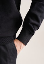 Crew Neck Pullover Uni in Black |  Seidensticker Onlineshop