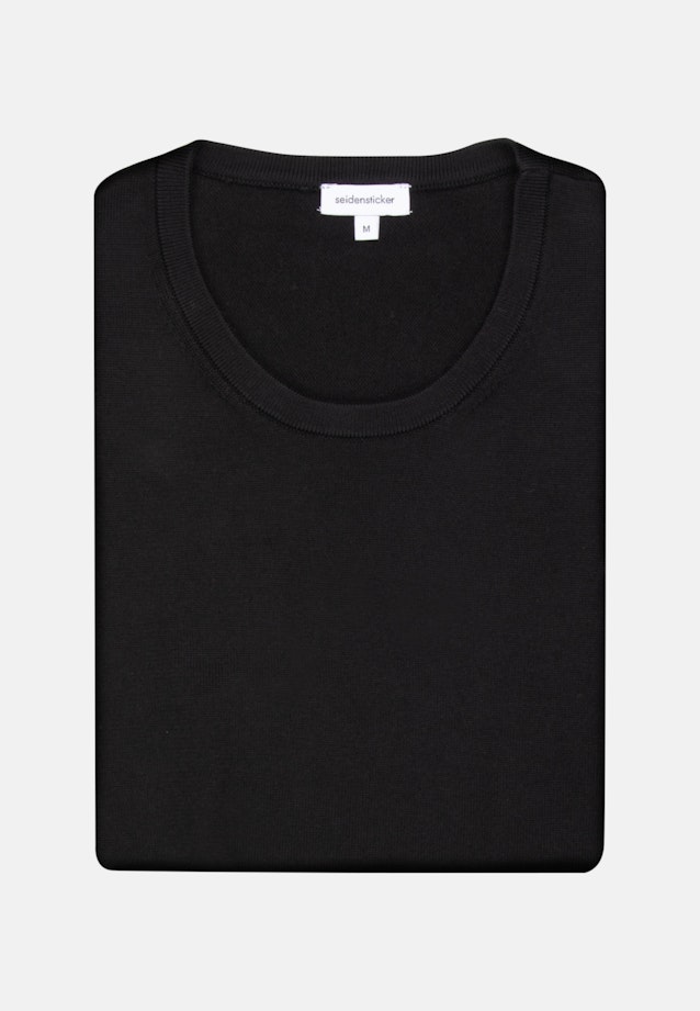 Crew Neck Pullover Uni in Black |  Seidensticker Onlineshop