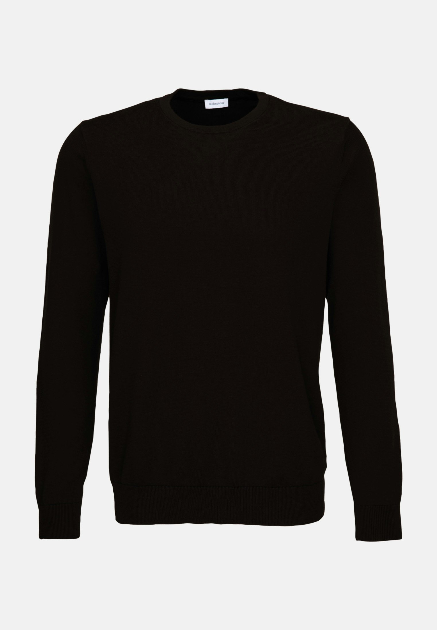 Plain black crew top neck sweatshirt