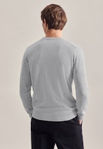 Gerader Schnitt (Normal-Fit) Pullover Uni in Grau |  Seidensticker Onlineshop