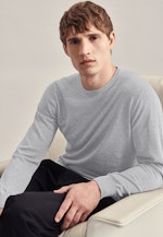 Gerader Schnitt (Normal-Fit) Pullover Uni in Grau |  Seidensticker Onlineshop