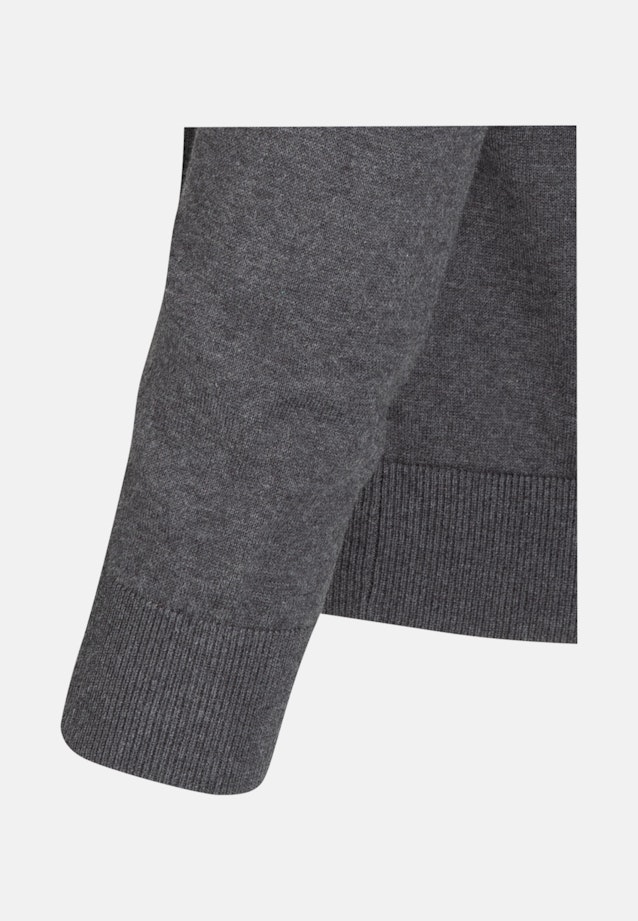 Gerader Schnitt (Normal-Fit) Pullover Uni in Grau |  Seidensticker Onlineshop
