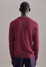 Gerader Schnitt (Normal-Fit) Pullover Uni in Rot |  Seidensticker Onlineshop