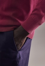 Gerader Schnitt (Normal-Fit) Pullover Uni in Rot |  Seidensticker Onlineshop