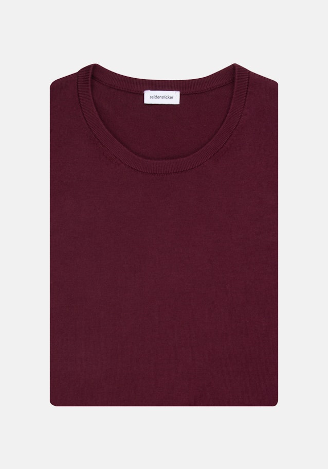 Gerader Schnitt (Normal-Fit) Pullover Uni in Rot | Seidensticker Onlineshop