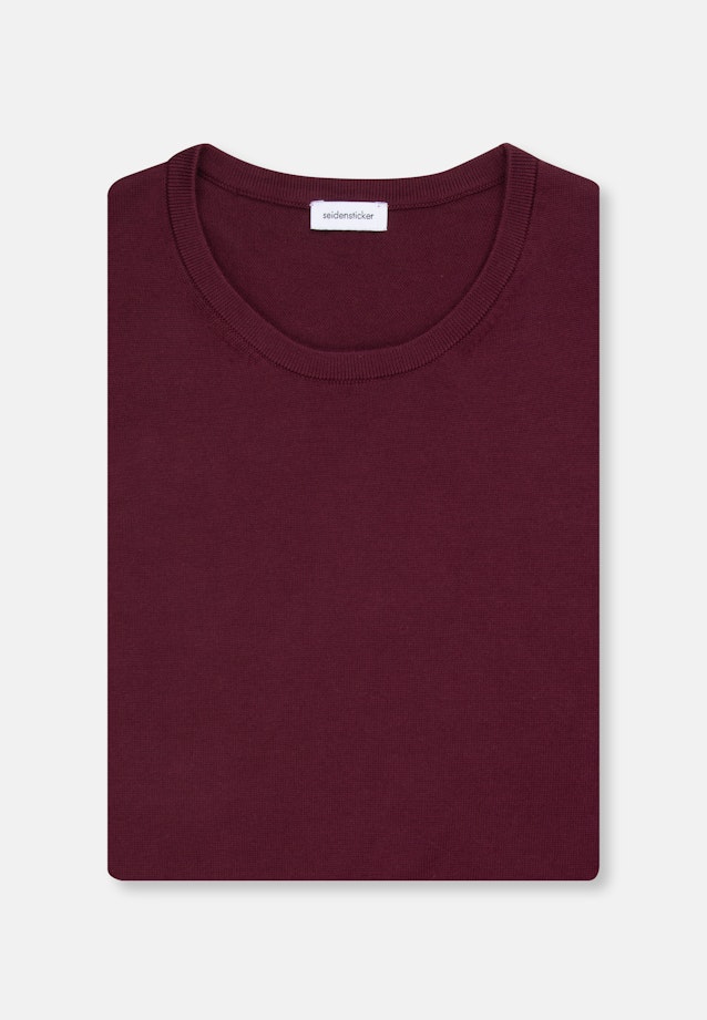 Gerader Schnitt (Normal-Fit) Pullover Uni in Rot |  Seidensticker Onlineshop