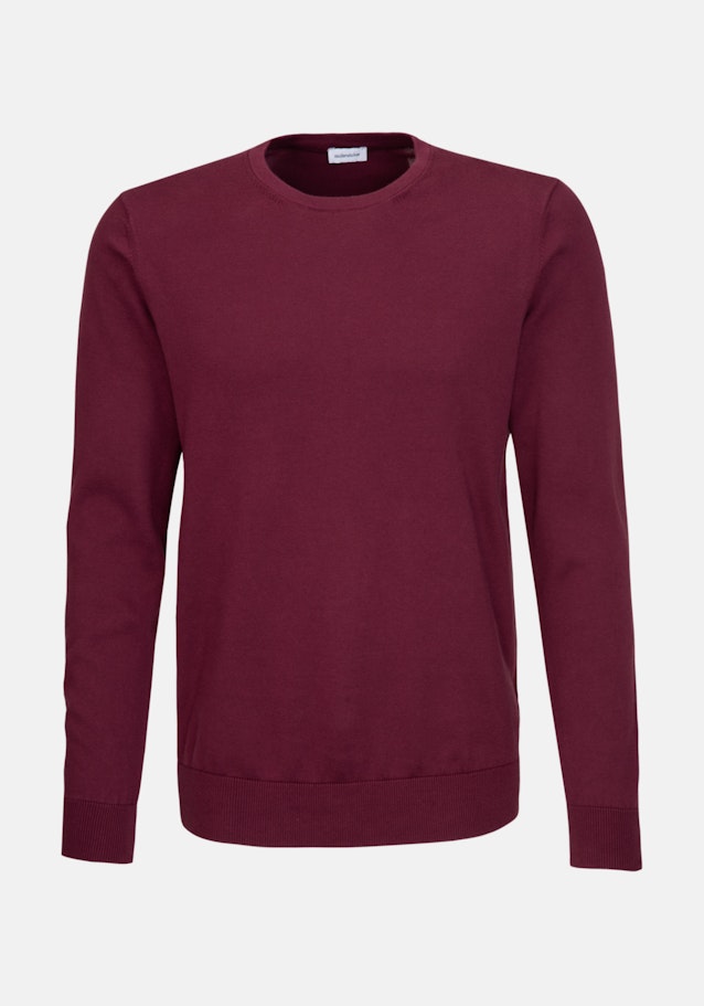 Gerader Schnitt (Normal-Fit) Pullover Uni in Rot | Seidensticker Onlineshop
