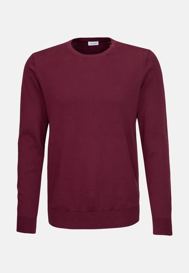 Gerader Schnitt (Normal-Fit) Pullover Uni in Rot |  Seidensticker Onlineshop