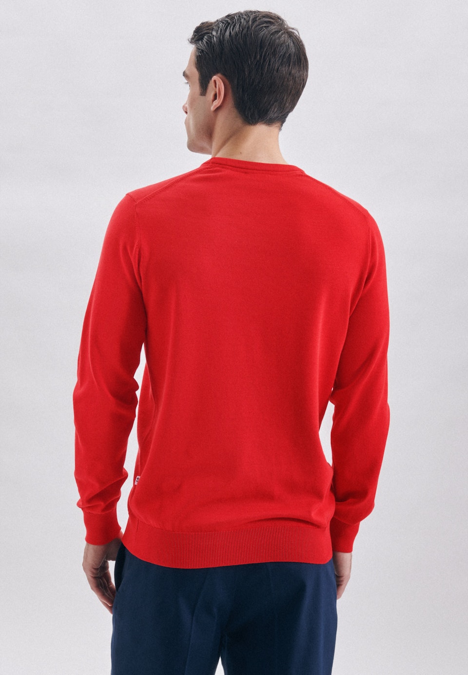 Rundhals Pullover Gerader Schnitt (Normal-Fit) in Rot |  Seidensticker Onlineshop
