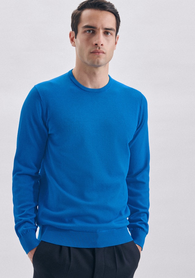 Crew Neck Pullover in Turquoise | Seidensticker Onlineshop