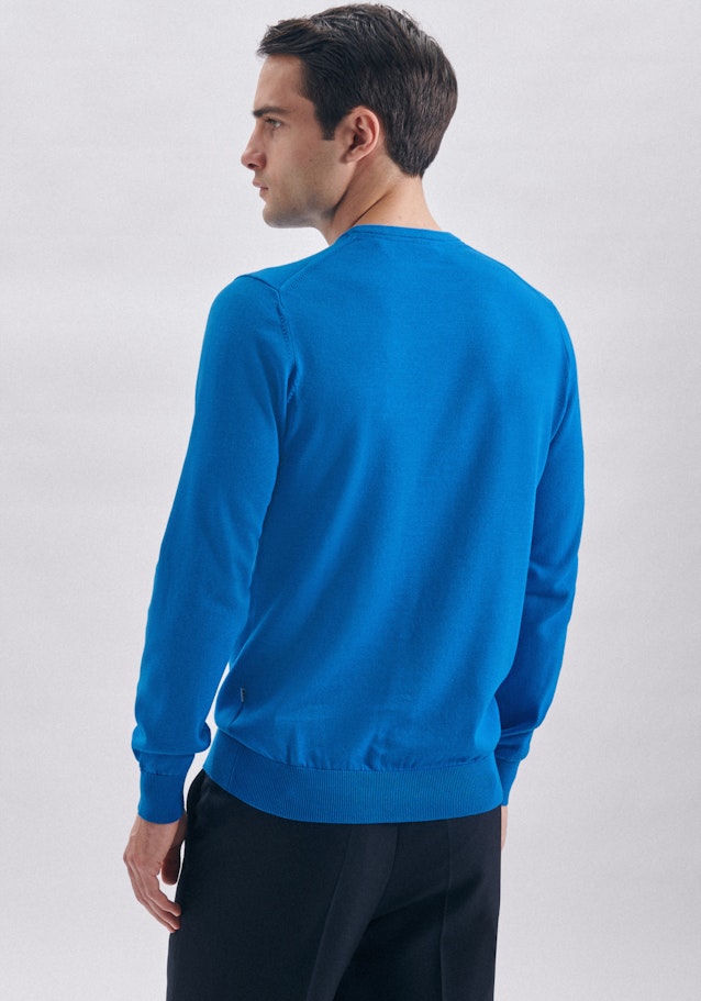 Gerader Schnitt (Normal-Fit) Pullover Uni in Türkis | Seidensticker Onlineshop