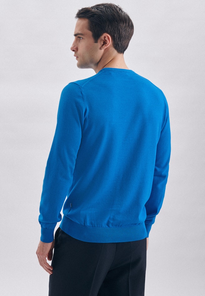 Rundhals Pullover Gerader Schnitt (Normal-Fit) in Türkis | Seidensticker Onlineshop