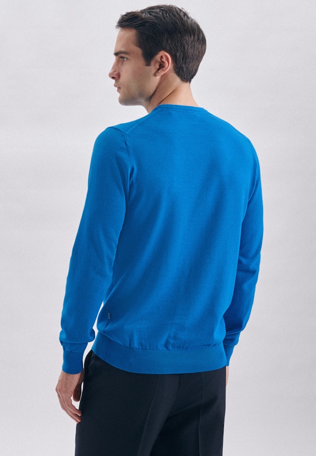 Crew Neck Pullover Uni in Turquoise |  Seidensticker Onlineshop
