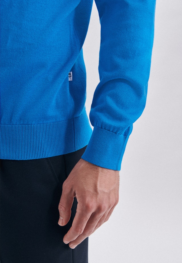 Crew Neck Pullover Uni in Turquoise |  Seidensticker Onlineshop