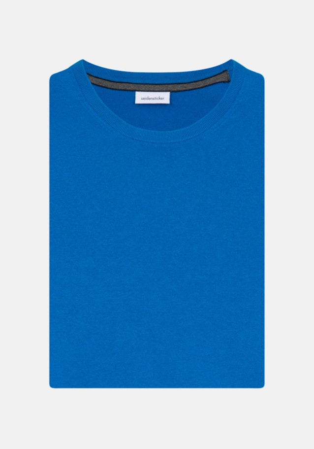 Gerader Schnitt (Normal-Fit) Pullover Uni in Türkis | Seidensticker Onlineshop