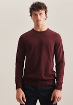 Gerader Schnitt (Normal-Fit) Pullover Uni in Rot |  Seidensticker Onlineshop