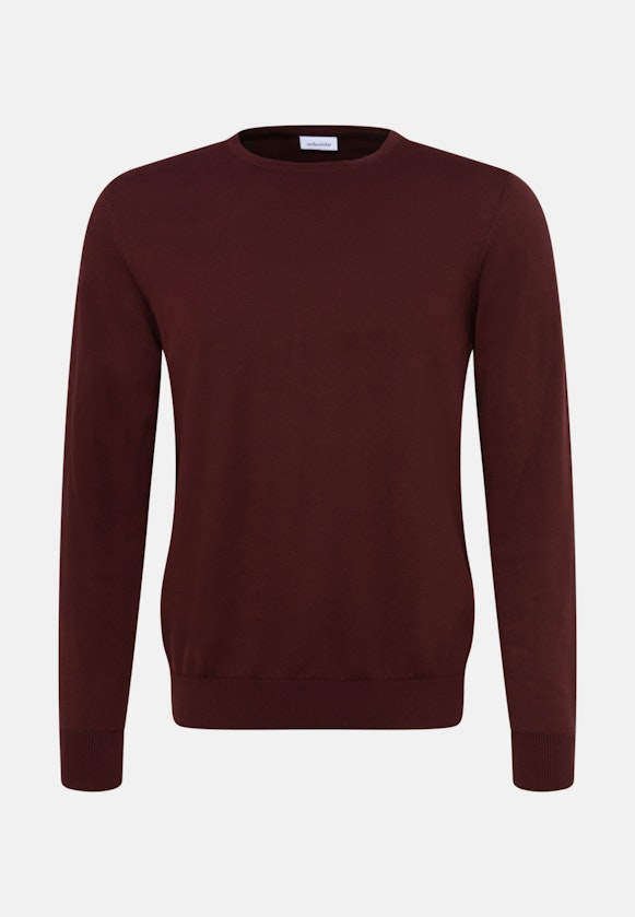 Gerader Schnitt (Normal-Fit) Pullover Uni in Rot |  Seidensticker Onlineshop