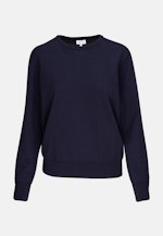 Regular fit Pullover Uni in Dunkelblau |  Seidensticker Onlineshop