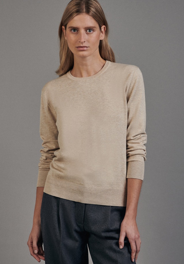 Rundhals Pullover Regular fit in Braun |  Seidensticker Onlineshop