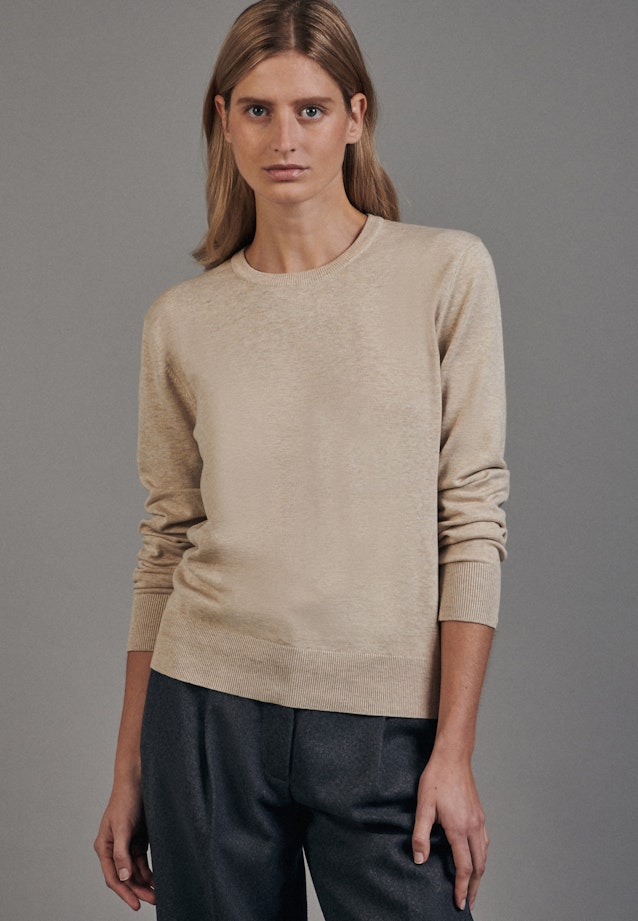 Rundhals Pullover Regular fit in Braun |  Seidensticker Onlineshop
