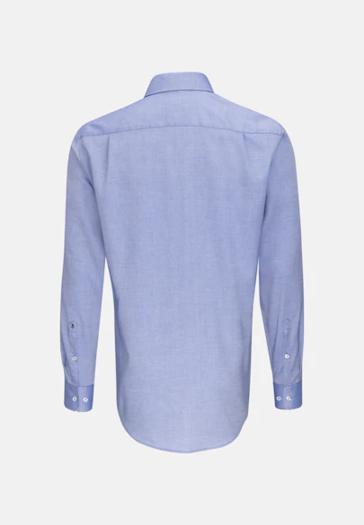 Regular Business Shirt Plain in Medium Blue |  Seidensticker Onlineshop