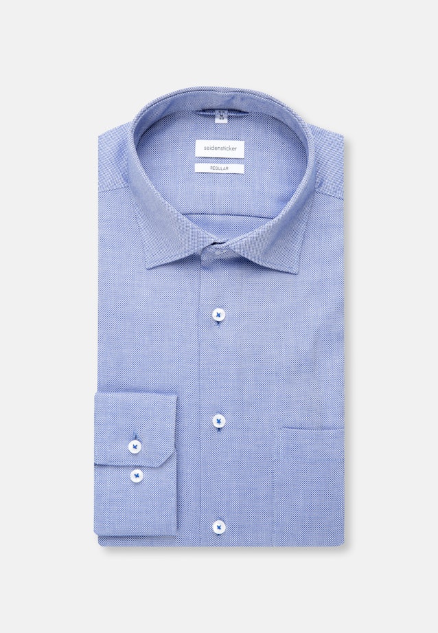 Regular Business Hemd Uni in Mittelblau |  Seidensticker Onlineshop