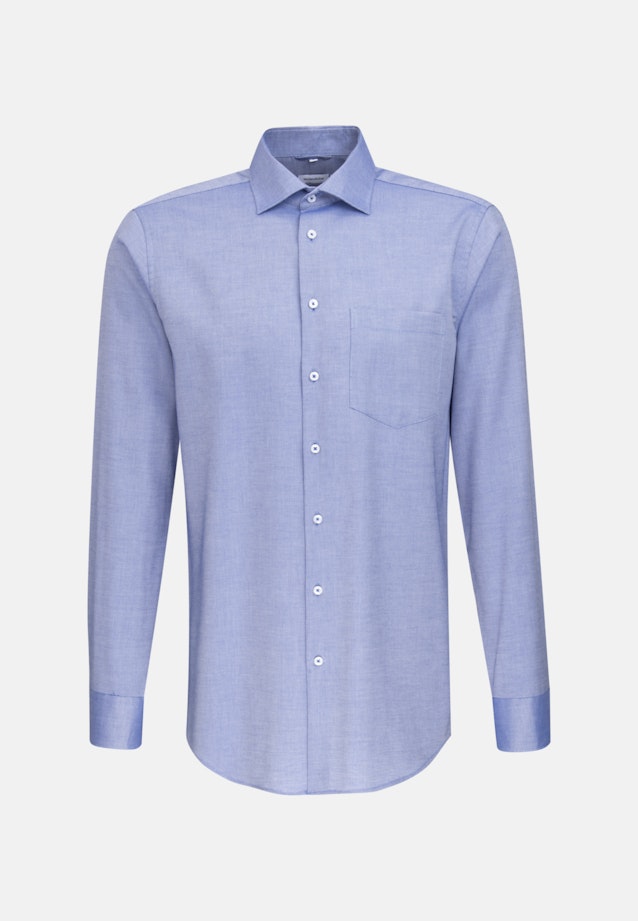 Regular Business Hemd Uni in Mittelblau |  Seidensticker Onlineshop