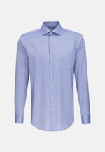 Regular Business Hemd Uni in Mittelblau |  Seidensticker Onlineshop