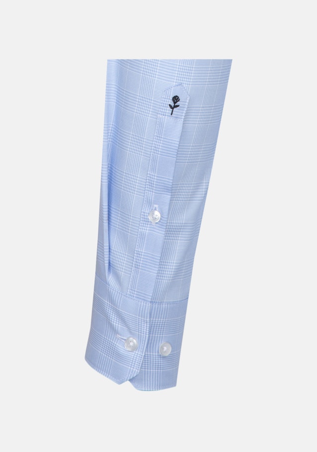 Easy-iron Glencheck Business Shirt in Slim with Kent-Collar in Light Blue |  Seidensticker Onlineshop