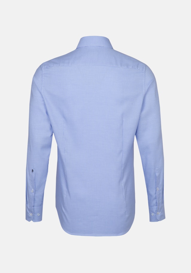 Non-iron Dobby Pepita Business overhemd in Slim with Kentkraag in Lichtblauw |  Seidensticker Onlineshop
