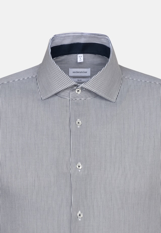 Slim Business Hemd Streifen in Dunkelblau |  Seidensticker Onlineshop