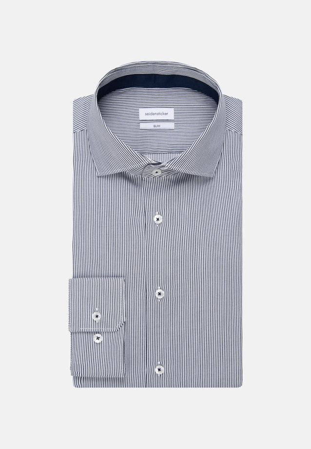 Slim Business Hemd Streifen in Dunkelblau |  Seidensticker Onlineshop