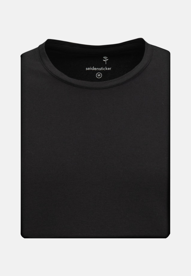 Crew Neck T-Shirt in Black |  Seidensticker Onlineshop
