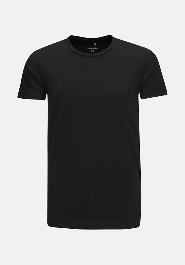 Crew Neck T-Shirt in Black |  Seidensticker Onlineshop