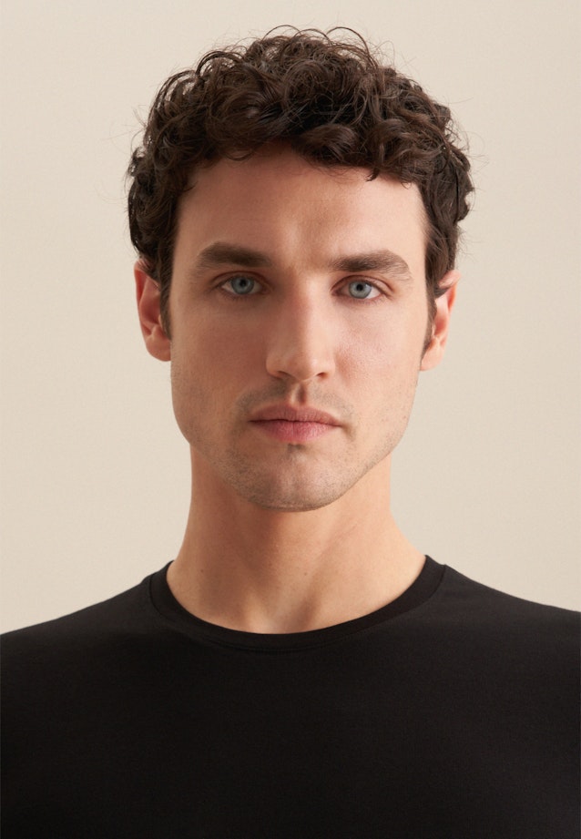 T-Shirt Uni in Schwarz |  Seidensticker Onlineshop