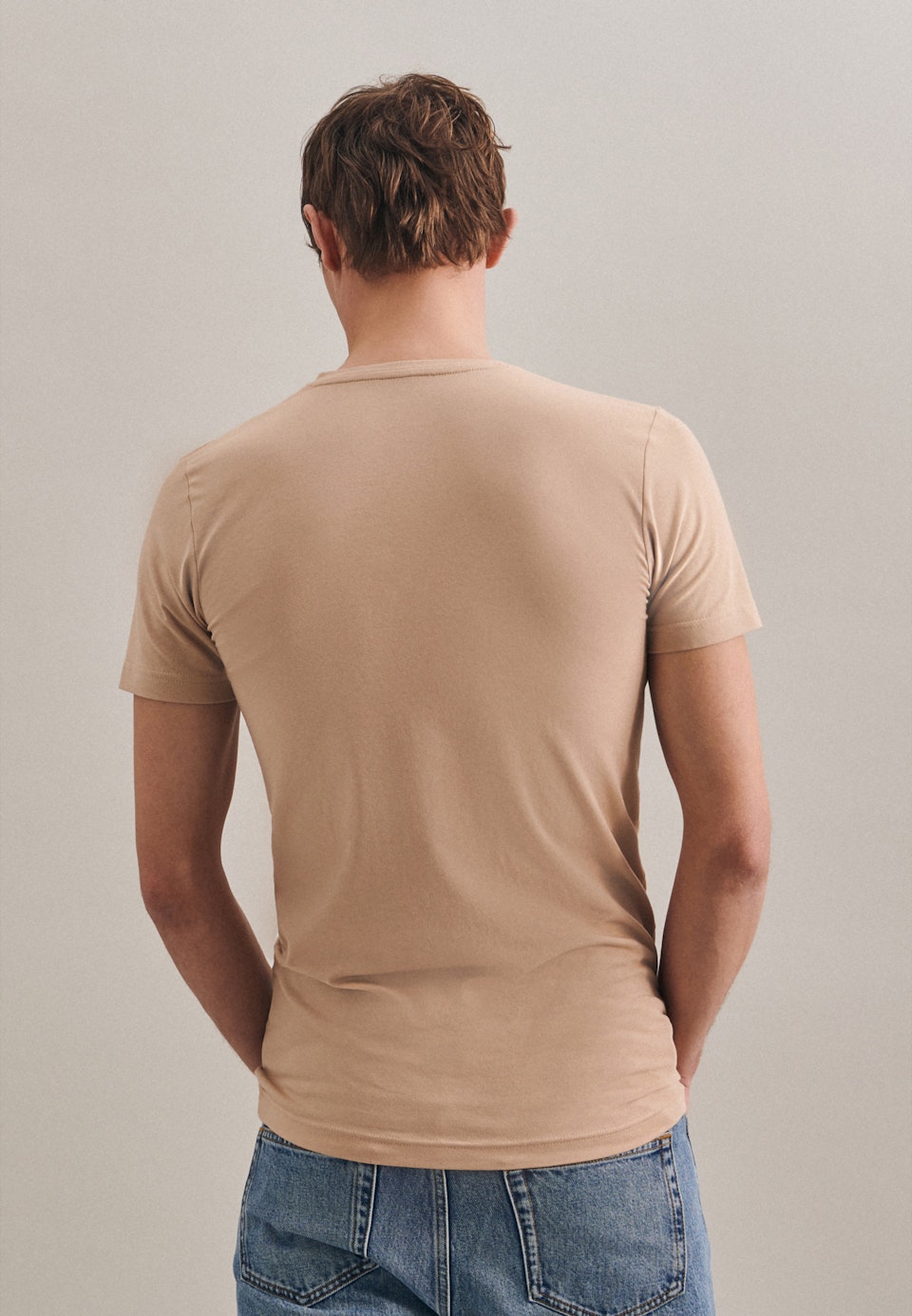 V-Neck T-Shirt in Braun |  Seidensticker Onlineshop