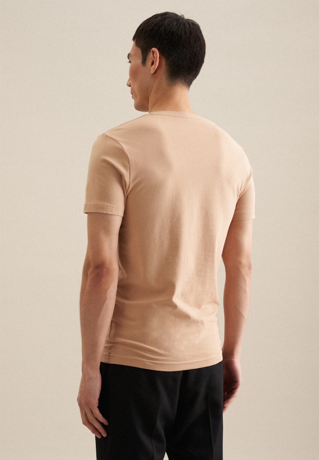 V-Neck T-Shirt in Brown | Seidensticker online shop