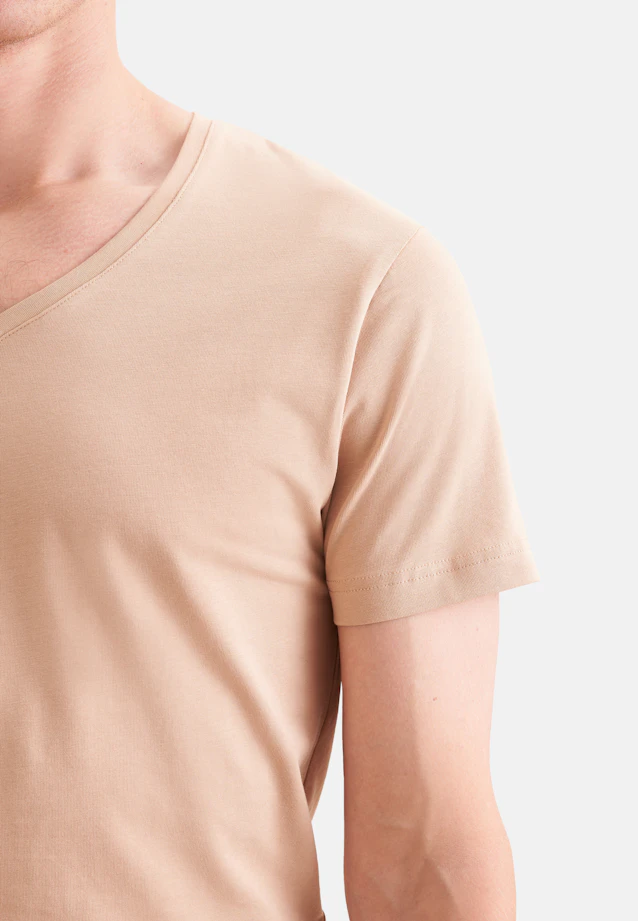 Sous-T-shirt col V in Beige |  Seidensticker Onlineshop