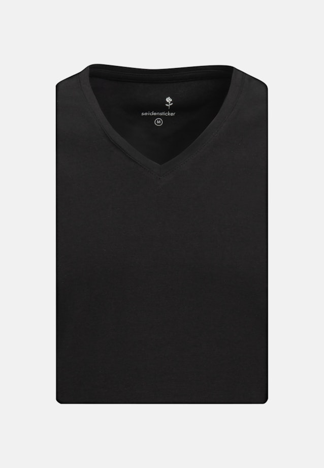 T-Shirt Slim Fit Manche Courte in Noir |  Seidensticker Onlineshop
