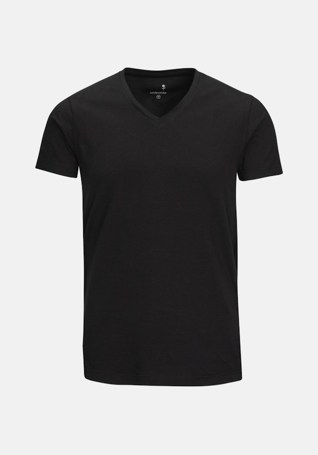 V-Neck T-Shirt in Black |  Seidensticker Onlineshop