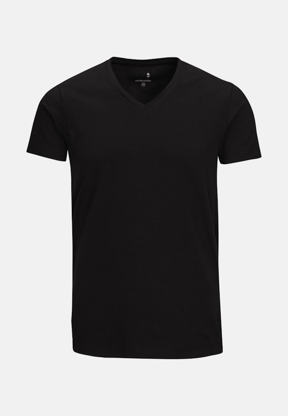 V-Hals T-Shirt in Zwart |  Seidensticker Onlineshop