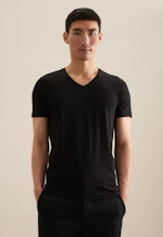 V-Neck Unterzieh-T-Shirt in Schwarz |  Seidensticker Onlineshop
