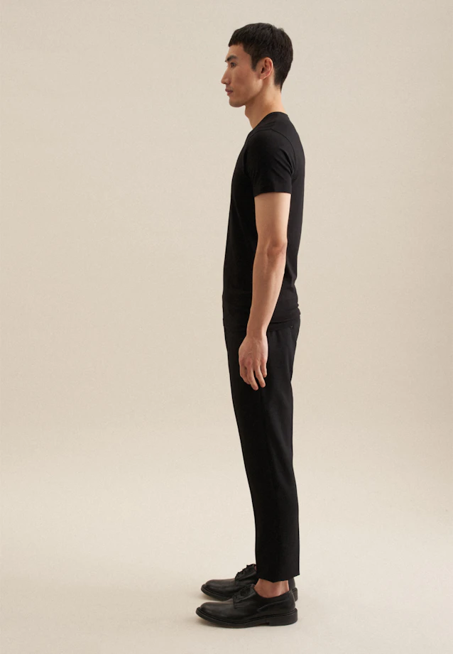 V-Neck Unterzieh-T-Shirt in Schwarz |  Seidensticker Onlineshop
