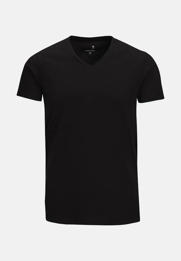 V-Neck Unterzieh-T-Shirt in Schwarz |  Seidensticker Onlineshop