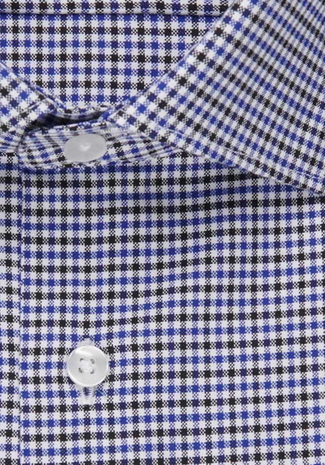 Bügelleichtes Dobby Twill Business Hemd in Slim mit Kentkragen in Mittelblau |  Seidensticker Onlineshop