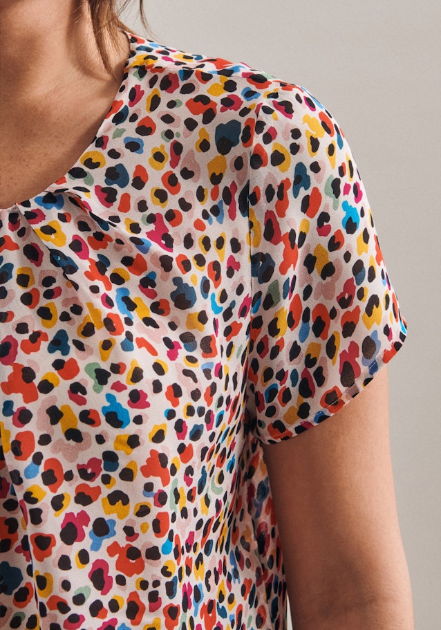 Kurzarm Krepp Shirtbluse in Ecru |  Seidensticker Onlineshop