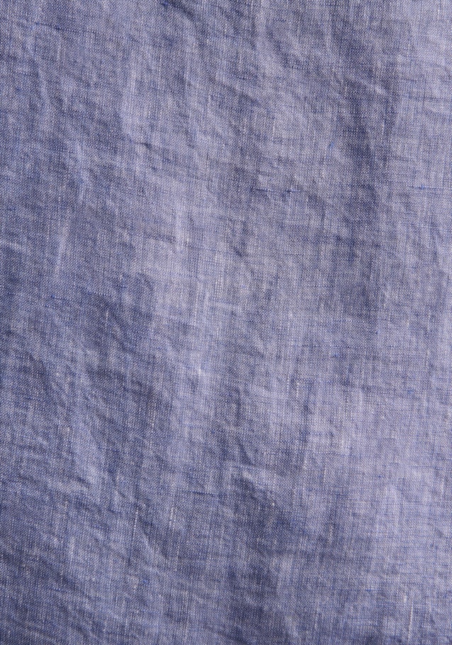 Lange mouwen Linnen Shirtblouse in Donkerblauw |  Seidensticker Onlineshop