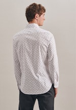 Slim Oxfordhemd Druck in Weiß |  Seidensticker Onlineshop