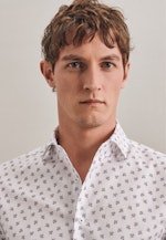 Slim Oxfordhemd Druck in Weiß |  Seidensticker Onlineshop