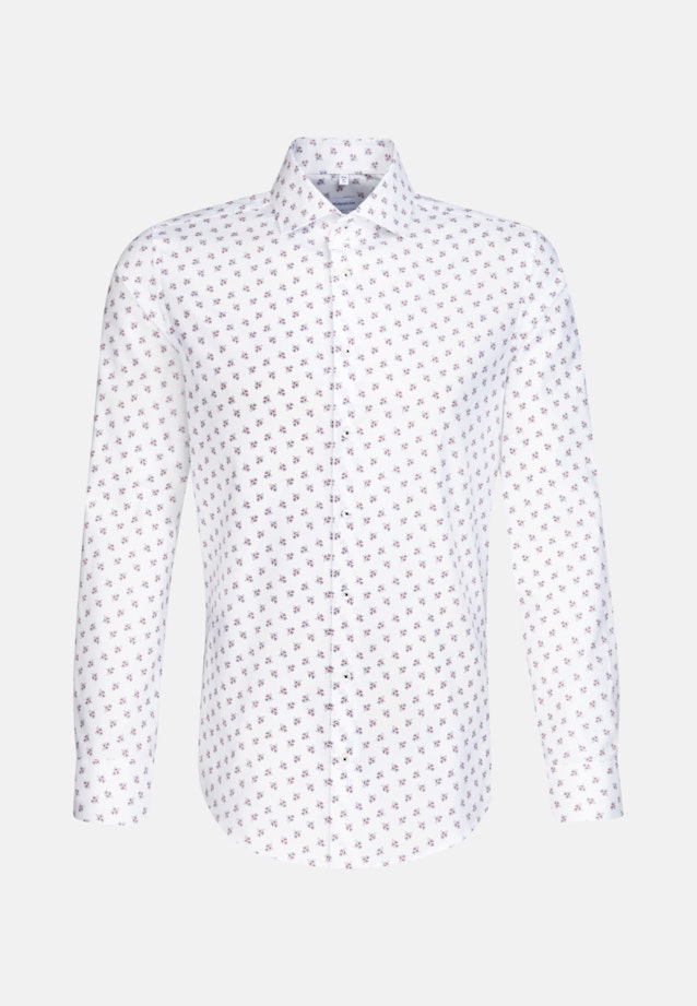 Slim Oxfordhemd Druck in Weiß |  Seidensticker Onlineshop